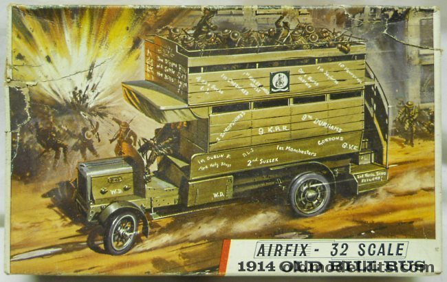 Airfix 1/32 1914 WWI Old Bill Troop Transport Bus - (1910 Type B Bus), 573 plastic model kit